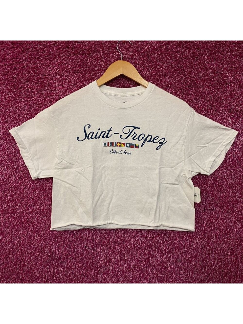 Junk Food Sommer Saint-Tropez Côte d'Azur Crop Tee Small